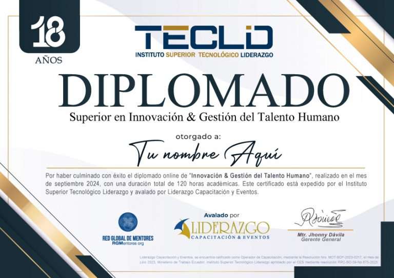 Diplomado Superior en Innovación & Gestión del Talento Humano